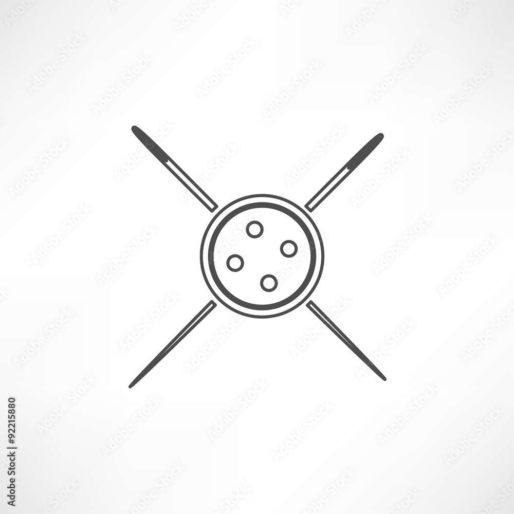 Obraz premium Needle and thread icon