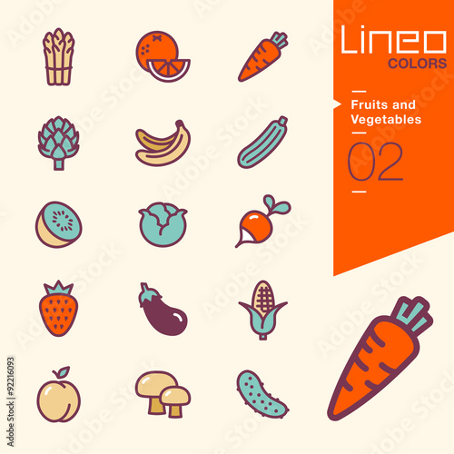 Lineo Colors - Fruits and Vegetables icons