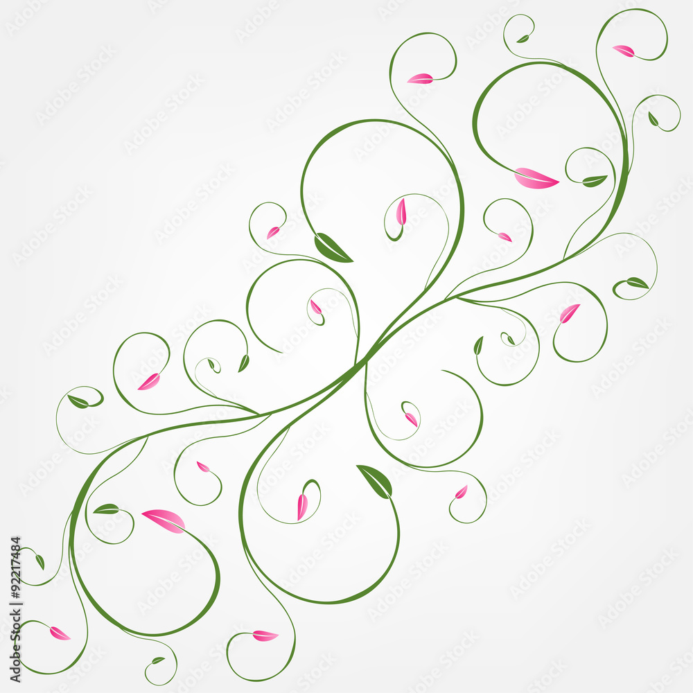Delicate background of whorls. Decorative elements can be used independently. Vector illustration. Delicate background of whorls. Decorative elements can be used independently. Vector illustration.