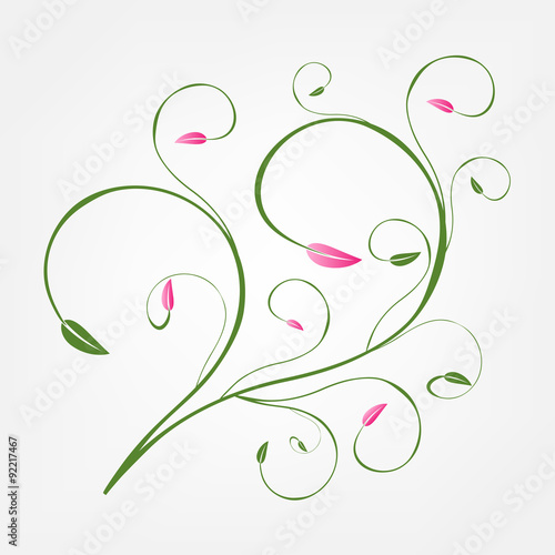 Delicate background of whorls. Decorative elements can be used independently. Vector illustration.
