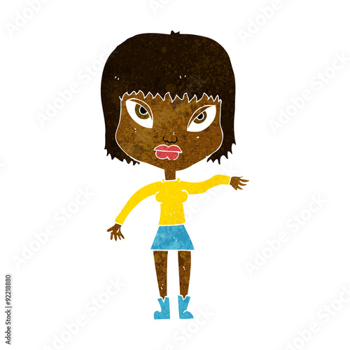 cartoon woman making gesture