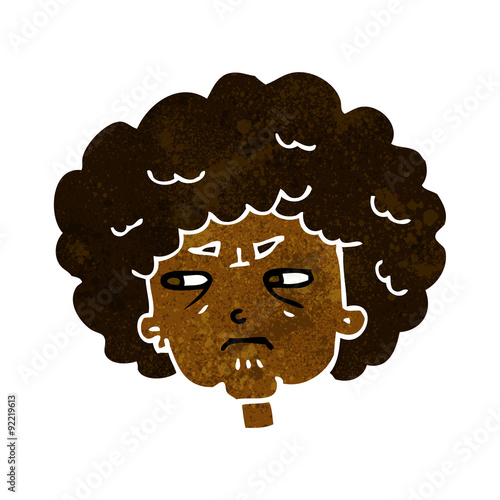 cartoon bitter old woman