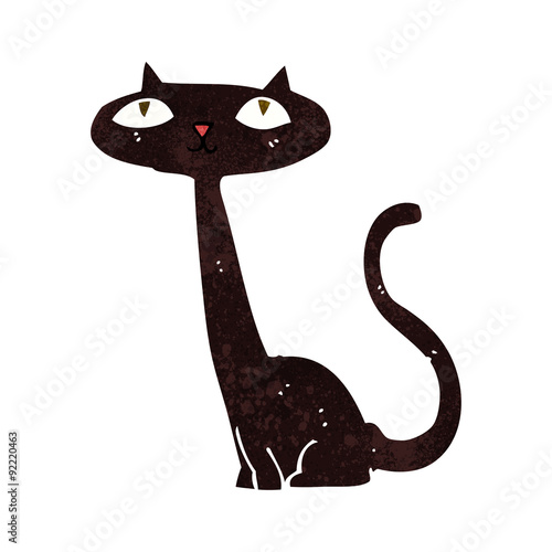 cartoon black cat