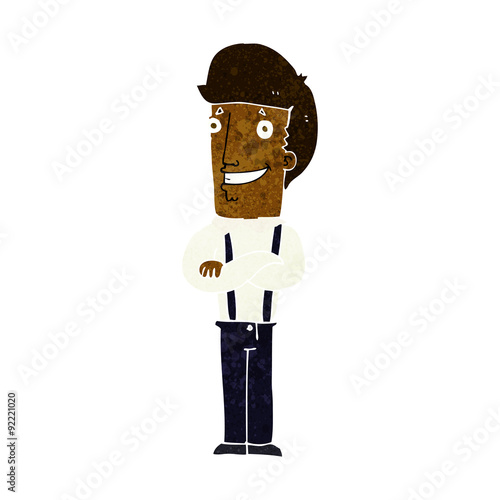 cartoon proud man
