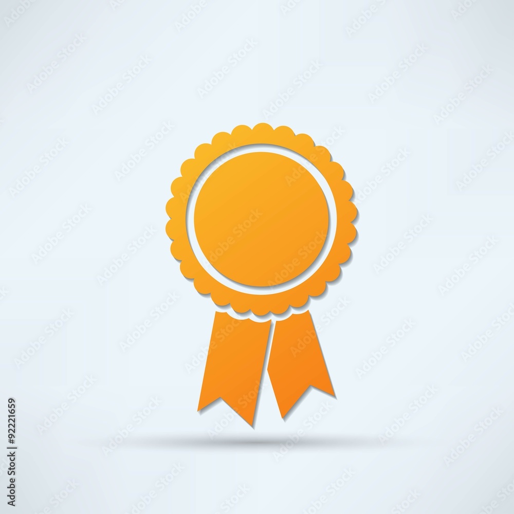 badge with ribbons icon badge with ribbons icon