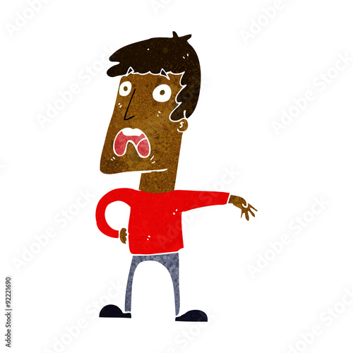 cartoon complaining man