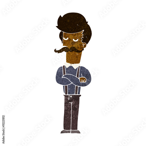 cartoon man with mustache