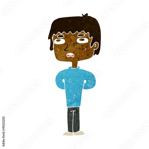 cartoon unhappy man