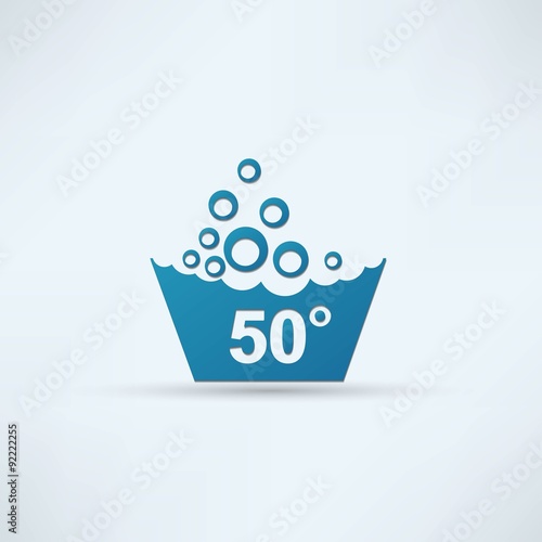 Set of washing symbols icon