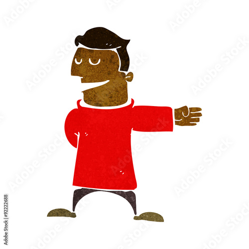 cartoon man gesturing direction