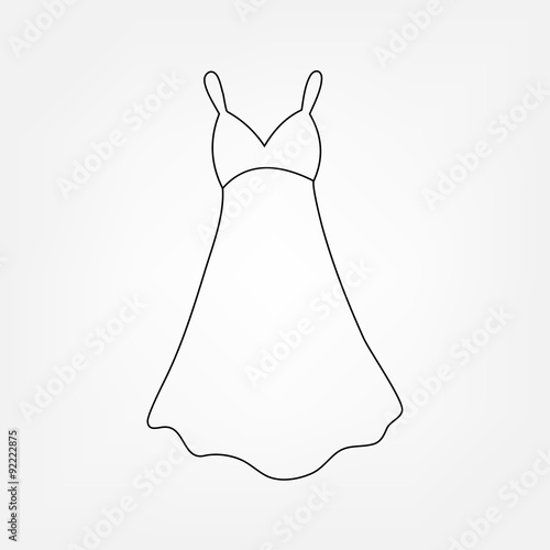 Woman dress sign icon. Elegant clothes symbol