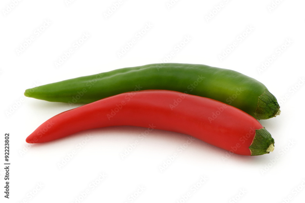 grüne und rote Chili