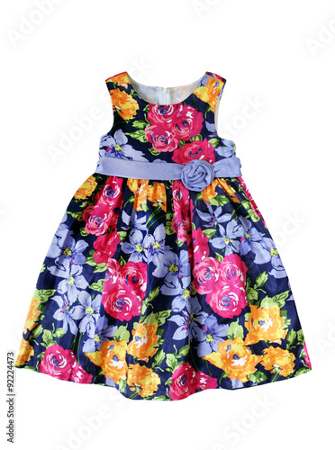 Bright flower dress for girl