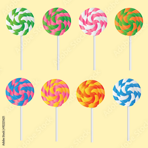 set of multi-colored candy