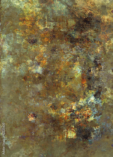 Grunge abstract textured mixed media collage, art background or
