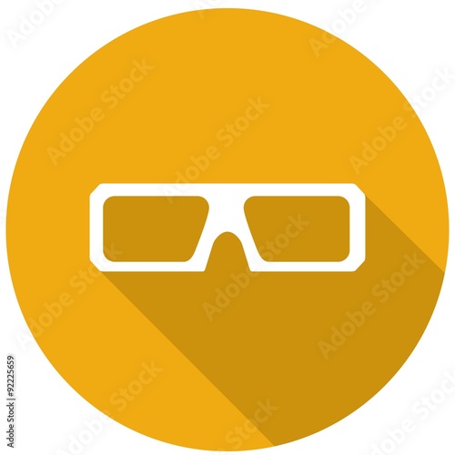 3d glasses icons with a long shadow