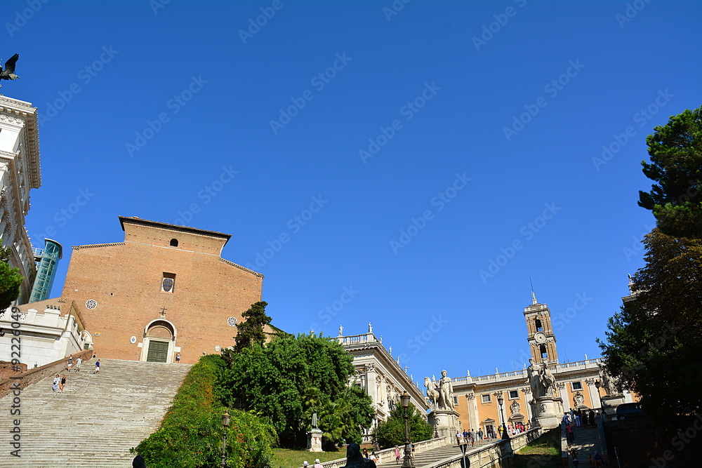 Rome, the Campidoglio and the church of Santa Maria Aracoeli