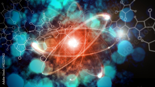 Slika na platnu Atom Particle