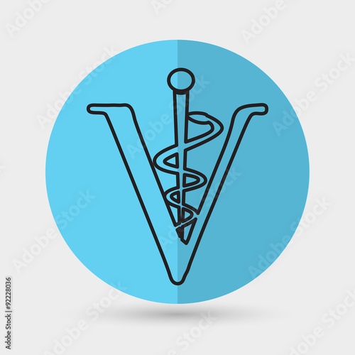 Veterinary sign cat and dog symbol