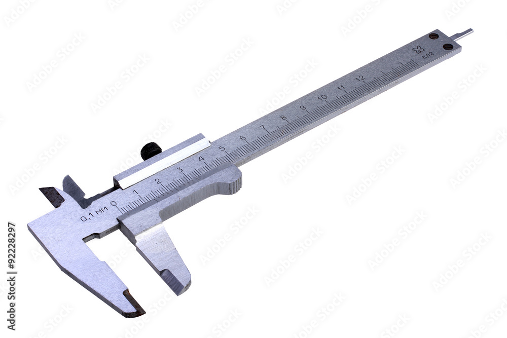 Vernier Caliper Isolated on White with Clipping Path Vernier Caliper Isolated on White with Clipping Path