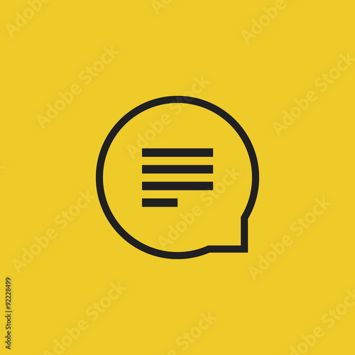 Quote Icon Vector on a Yellow Background