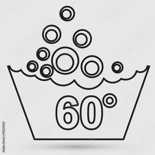 Set of washing symbols icon