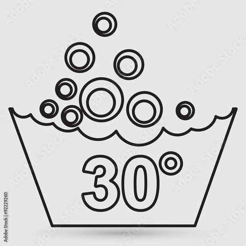 Set of washing symbols icon