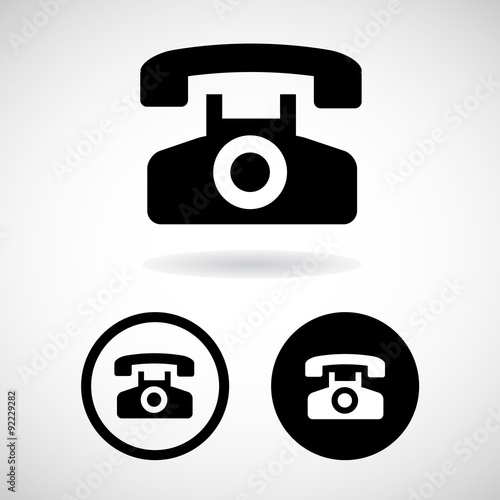 telephone icons set great for any use. Vector EPS10. © Matsuo Studio