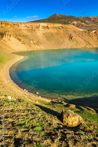Turquoise lake in the crate...