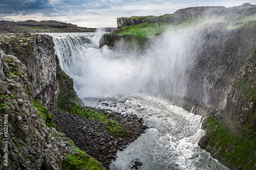 Beautiful waterfall Dettifoss in Iceland