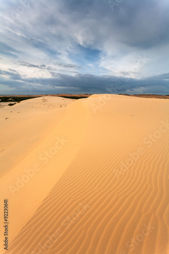 Desert with yellow sand