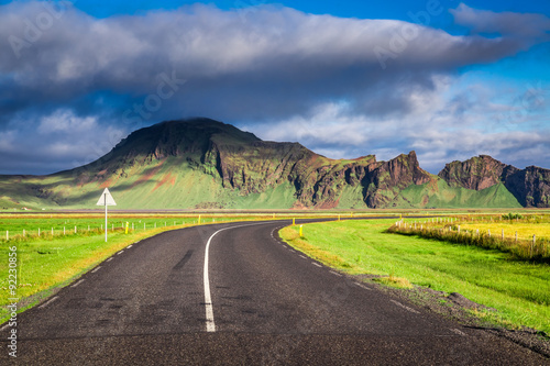 Asphalt road and mountains ...