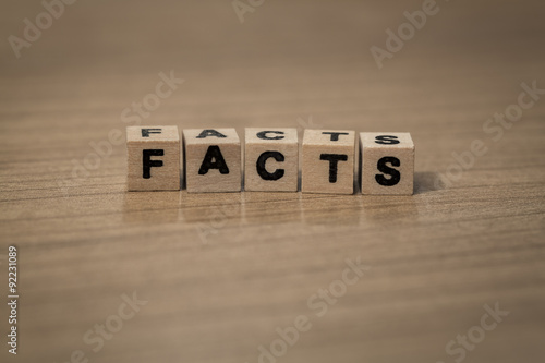 Facts in wooden cubes