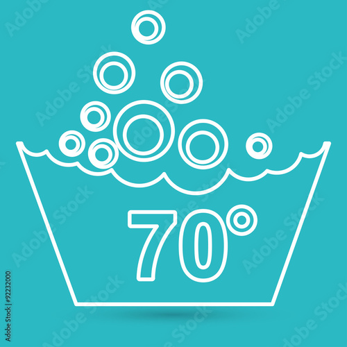 Set of washing symbols icon