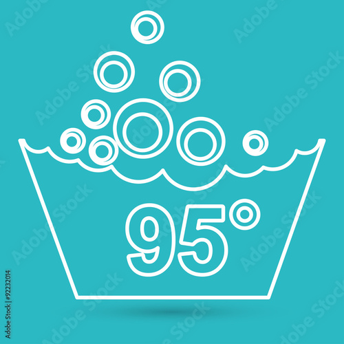Set of washing symbols icon