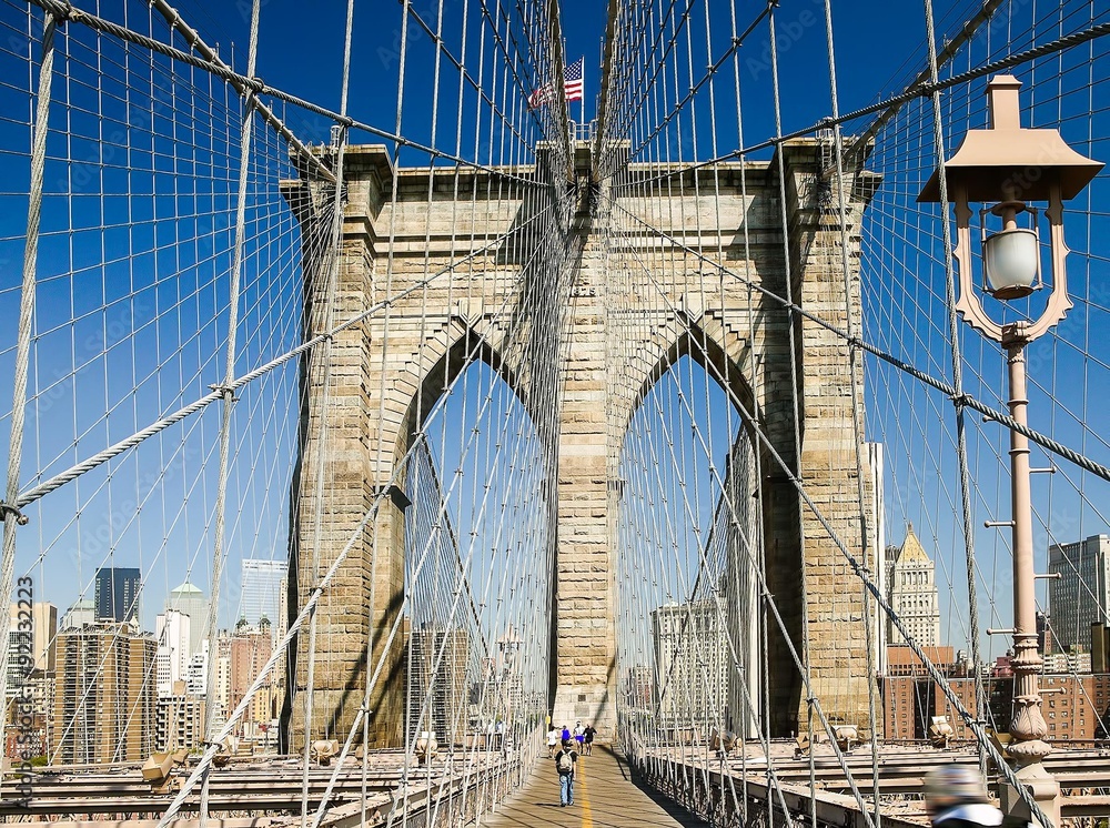 Obraz premium Most Brookliński w Nowym Jorku.