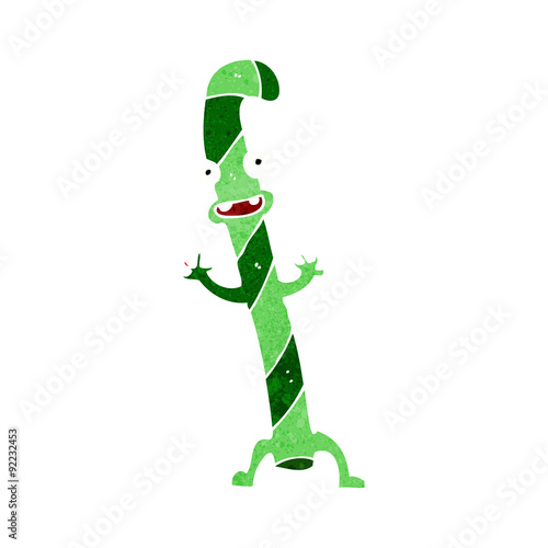 cartoon dancing christmas candy cane © lineartestpilot