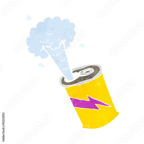 cartoon fizzing soda can