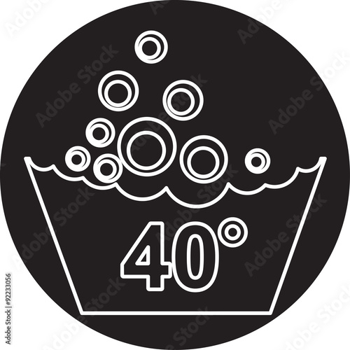 Set of washing symbols icon
