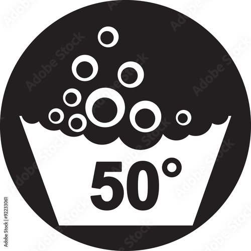 Set of washing symbols icon