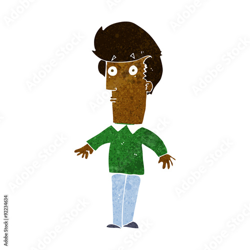 cartoon startled man