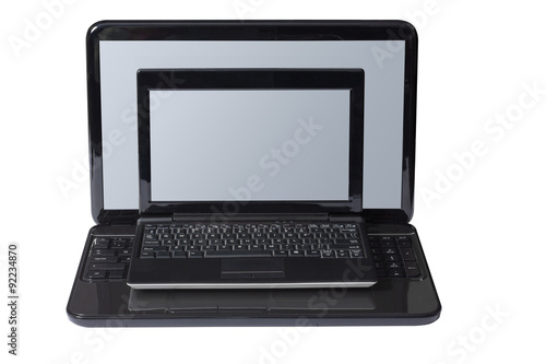 Laptop with netbook.