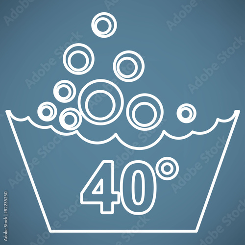Set of washing symbols icon