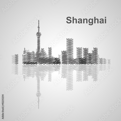 Shanghai skyline for your design