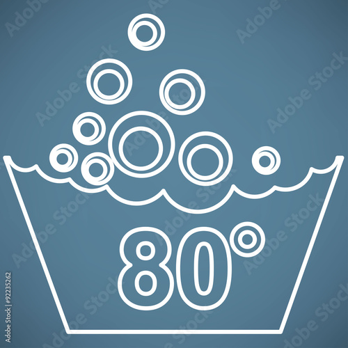 Set of washing symbols icon