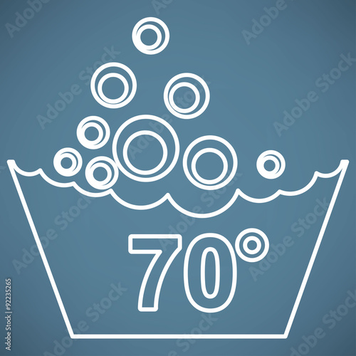 Set of washing symbols icon