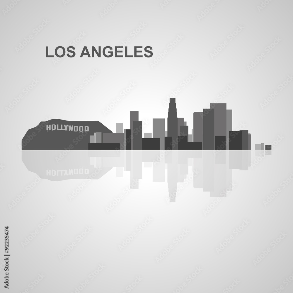 Los Angeles  skyline  for your design