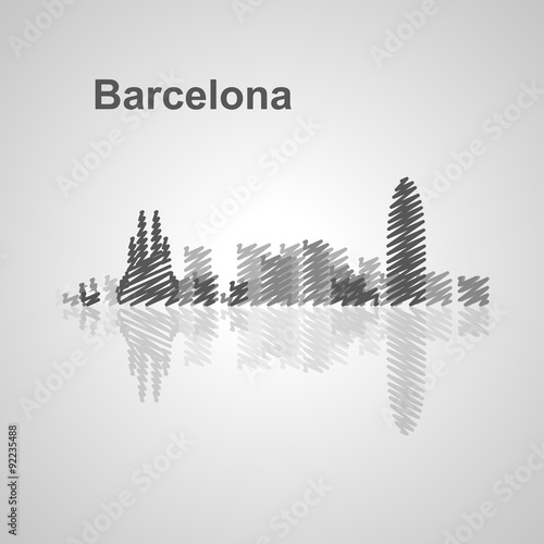 Barcelona skyline  for your design