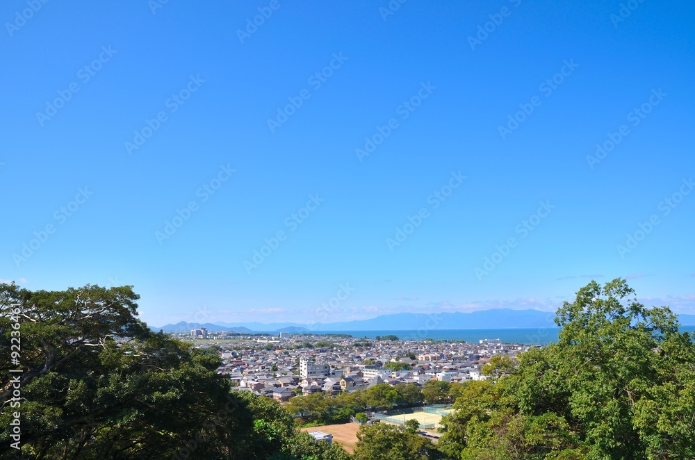 Obraz premium 滋賀県 彦根市の町並み