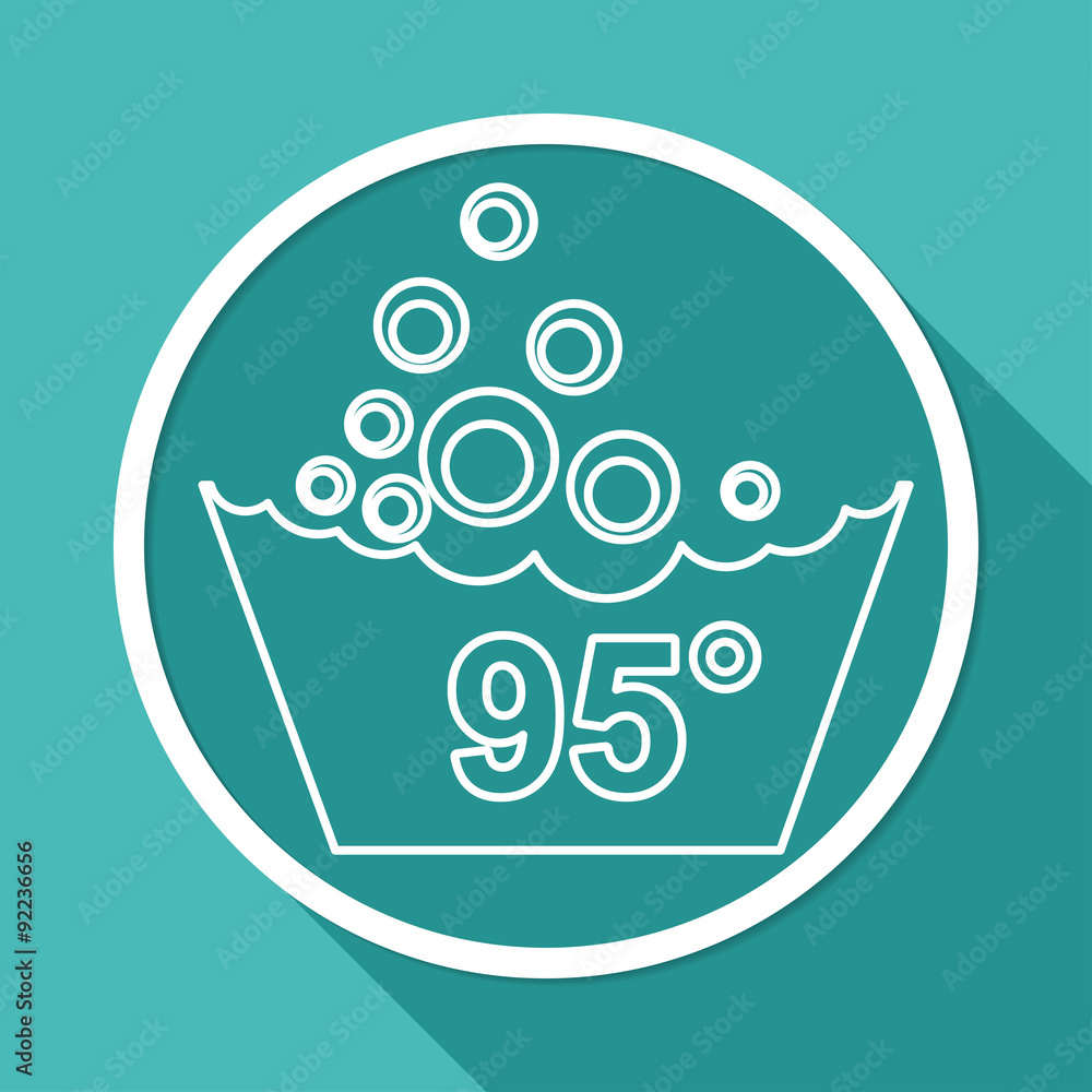 Naklejka premium Set of washing symbols icon